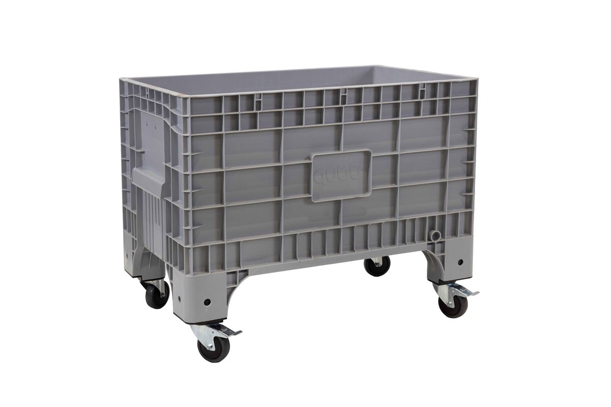 Volumebox 1040x640x790mm - 4 wielen - 2 geremde op lange zijde 