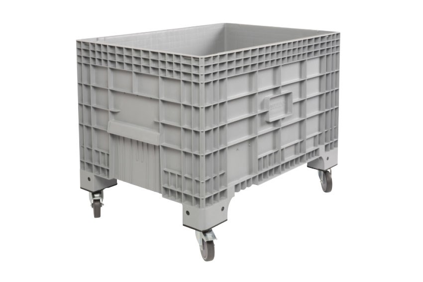 Volumebox 510l - 1200x800x918mm - 4 wielen, 2 geremd korte zijde 