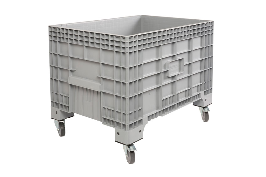 Volumebox 510l - 1200x800x918mm - 4 wielen, 2 geremd lange zijde 