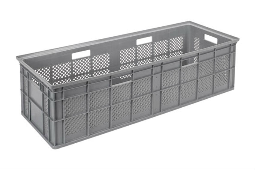 Stacking crate - 100l - multi - 1060x395x295mm - vented sides 