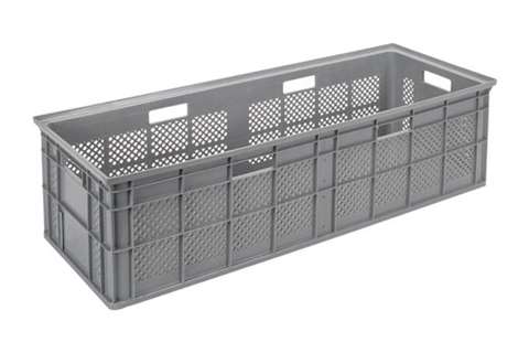 Stacking crate - 100l - multi - 1060x395x295mm - vented sides