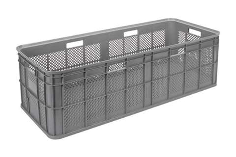 Stacking crate - 180l - multi - 1190x490x370mm - perforated sides