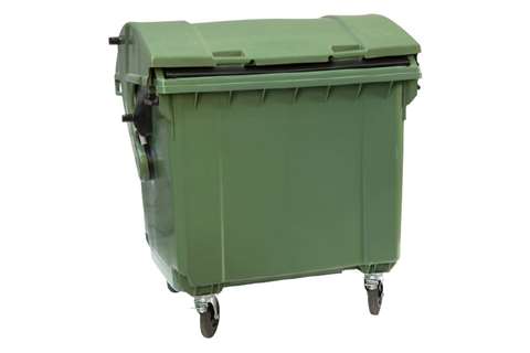 Maxi-container 4 zwenkwielen - 1100l
