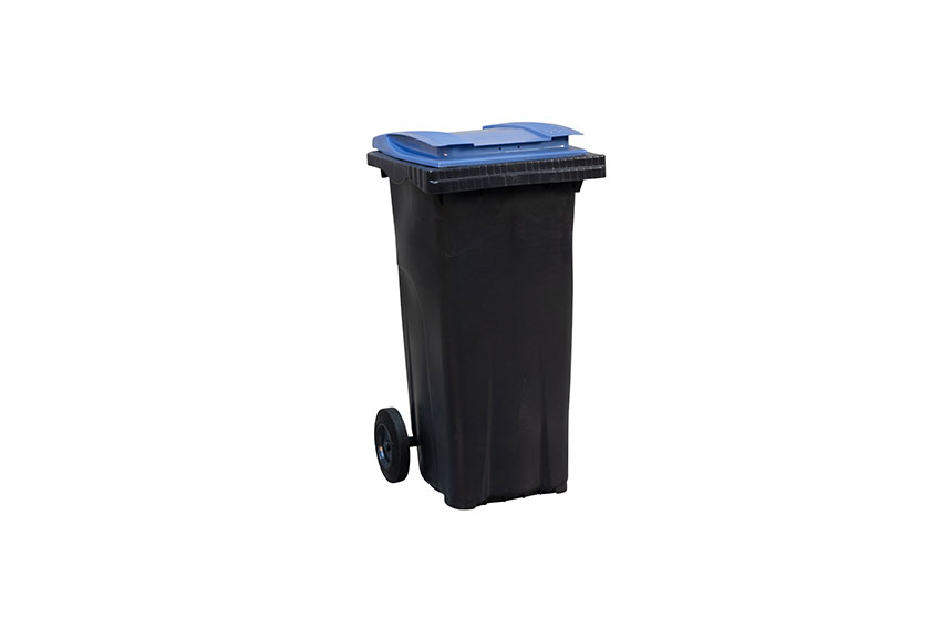 Container on wheels - 120l - with colored lid 