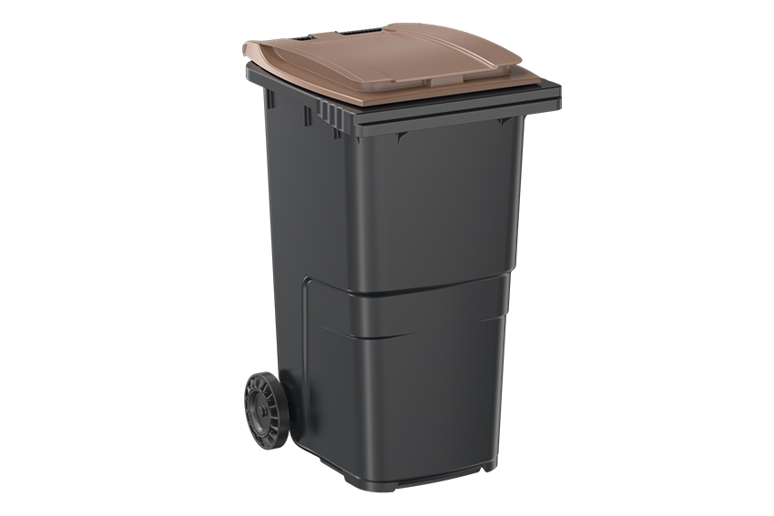 Container on wheels - 240l - with colored lid 