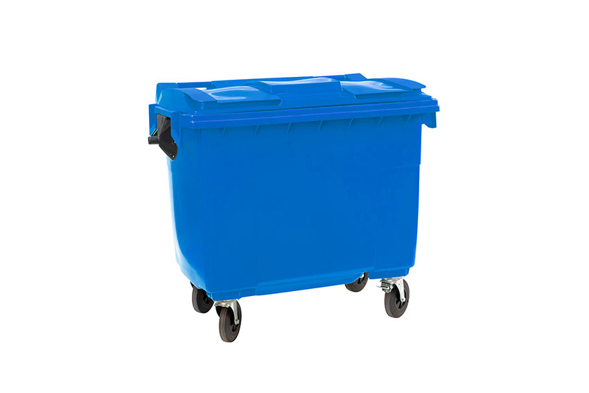 Maxi-container 4 casters - 660l - coloured body + coloured lid 