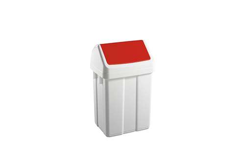 Afvalbak met klapdeksel 12l - 250x200x400mm