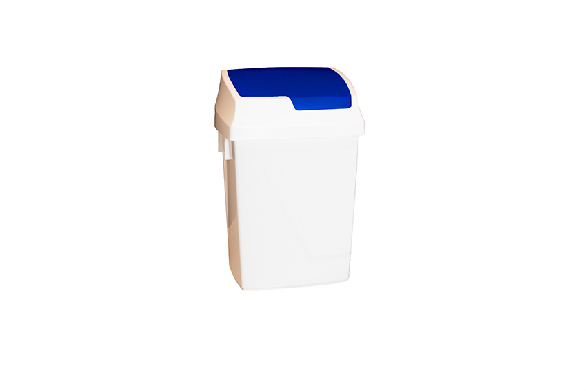 Waste bin with hinged lid 25l - 330x270x520mm 