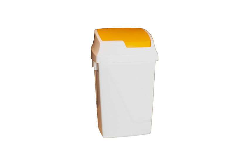 Waste bin with hinged lid 50l - 315x390x670mm 