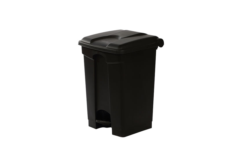 Rectangular step-on waste bin 45 l - 410x398x600mm 