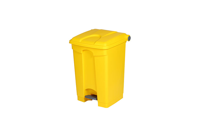 Rectangular step-on waste bin 45 l - 410x398x600mm 