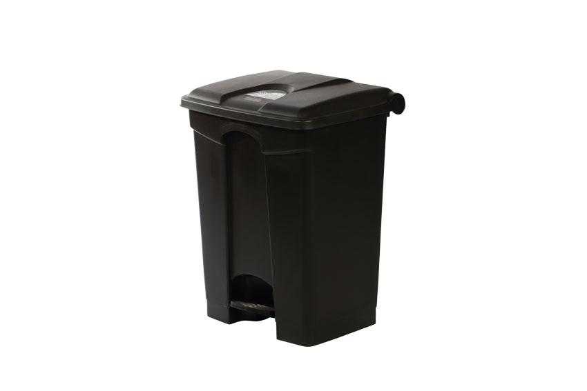Rectangular step-on waste bin 70 l - 495x412x673mm 