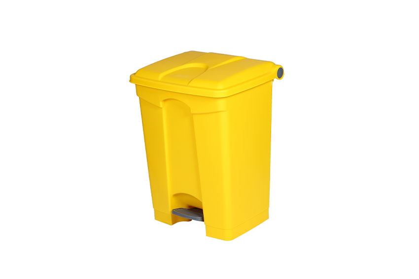 Rectangular step-on waste bin 70 l - 495x412x673mm 