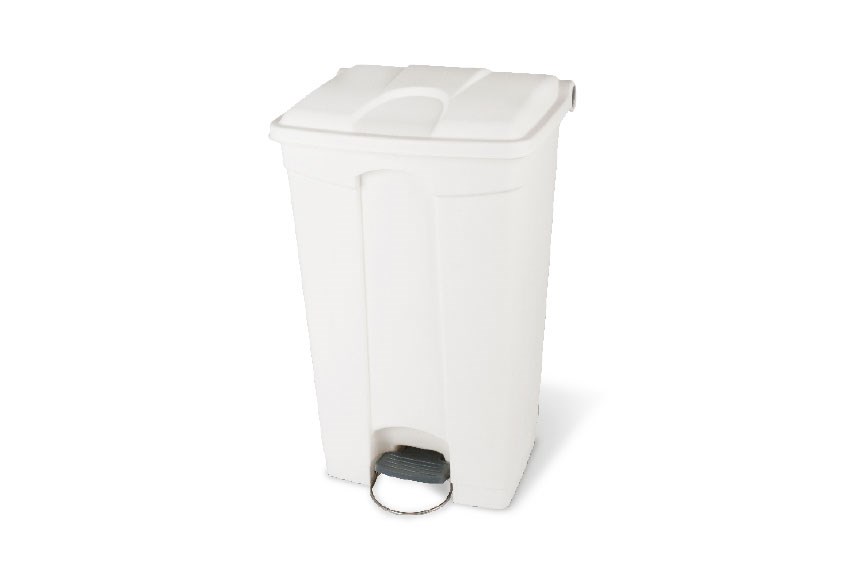 Rectangular step-on waste bin 90l - 500x412x820mm 