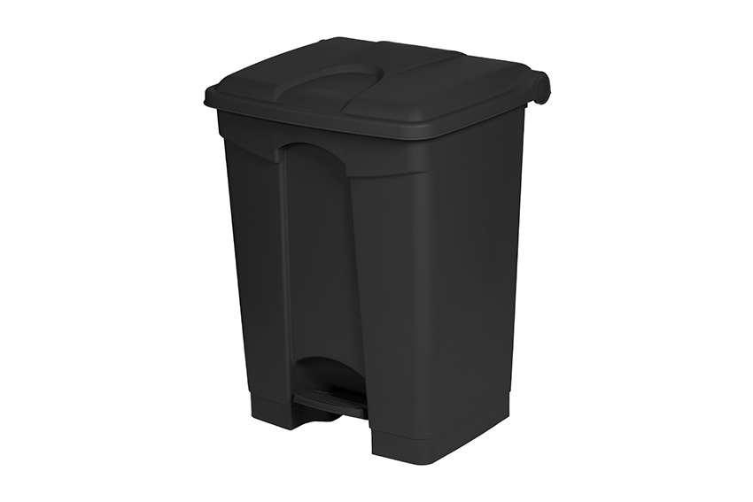 Rechteckiger Tretabfalleimer 70l - 495x412x673mm - 50% Recyclingmaterial 