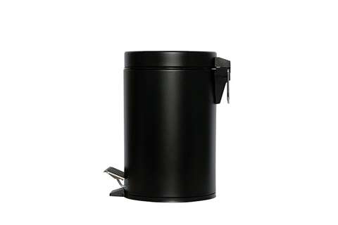 Round pedal bin 3l - black epoxy