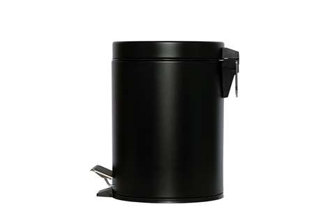 Round pedal bin 5l - black epoxy