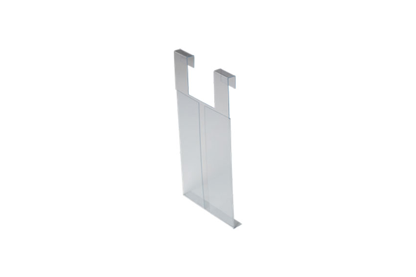 Transparent hanging panel - for instructions/info 